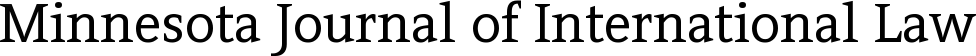 Minnesota Journal of International Law
